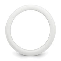 Silicone White 9mm Ridged Edge Band