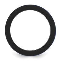 Silicone Black with Removable Blue Center 8mm Band