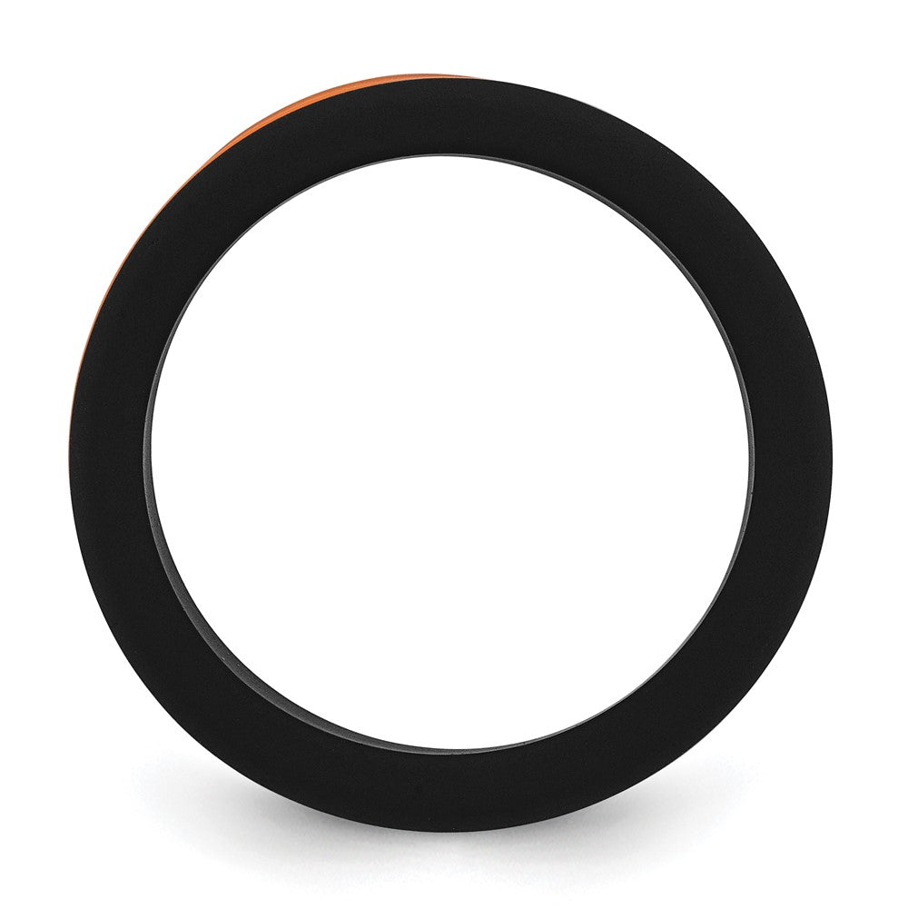 Silicone Black with Removable Orange Center 8mm Band