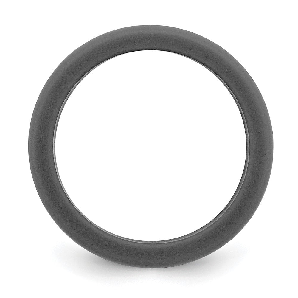 Silicone Grey with Removable Blue Center 8mm Band