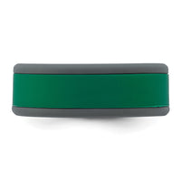 Silicone Grey with Removable Green Center 8mm Band