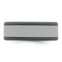 Silicone Grey with Removable Light Grey Center 8mm Band