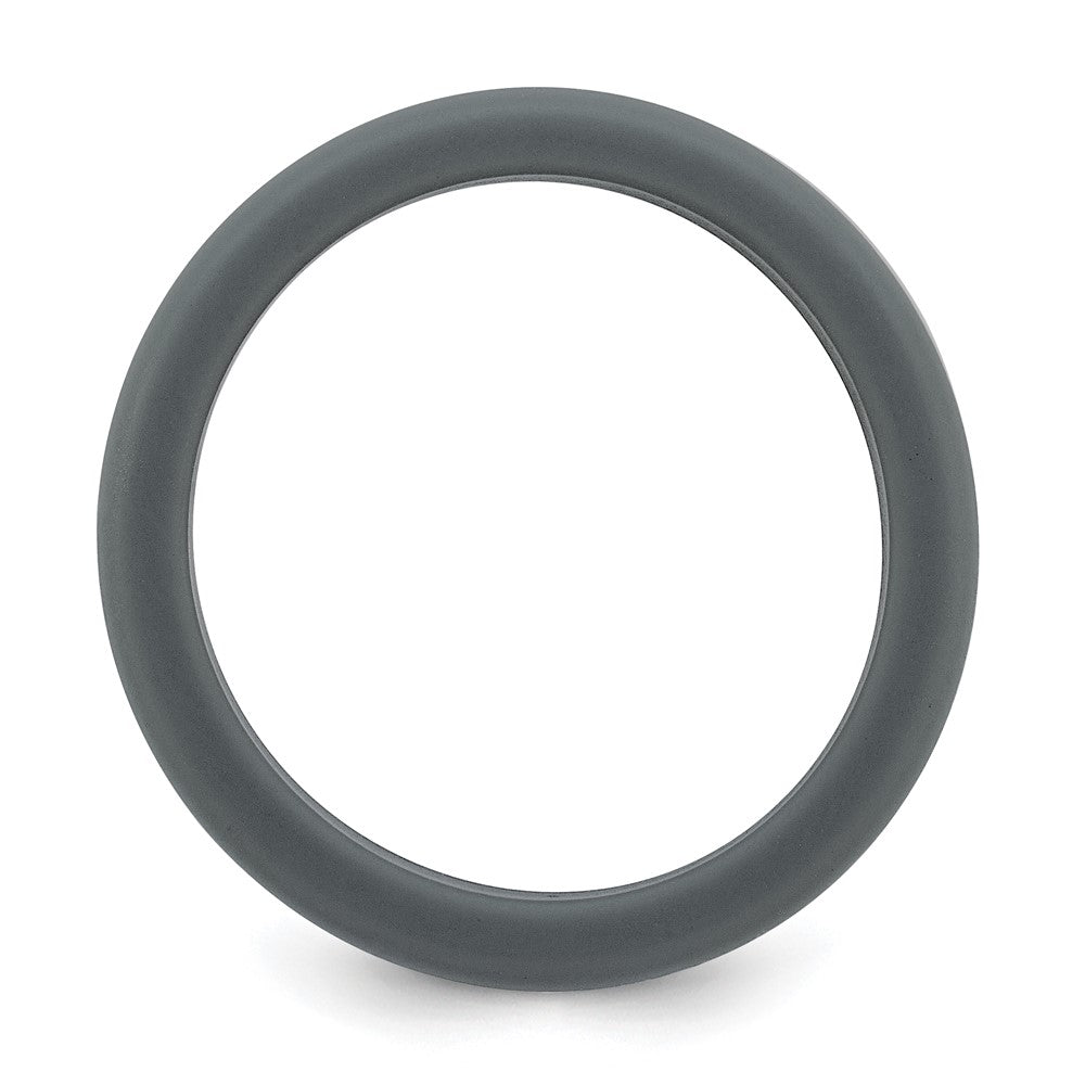 Silicone Grey with Removable White Center 8mm Band