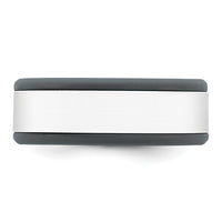 Silicone Grey with Removable White Center 8mm Band