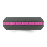 Silicone Grey with Pink Grooved Center 7.50mm Band