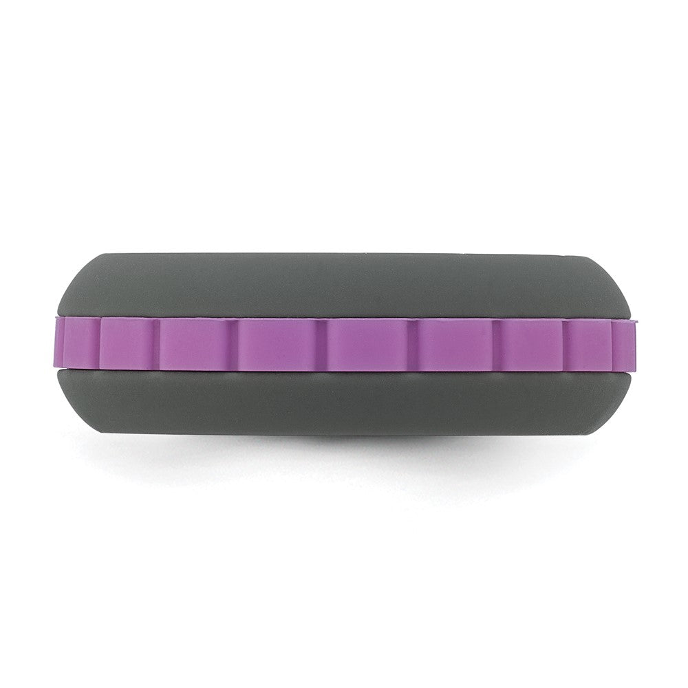 Silicone Grey with Purple Grooved Center 7.50mm Band
