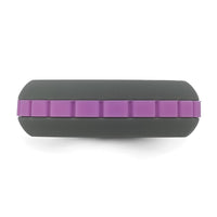 Silicone Grey with Purple Grooved Center 7.50mm Band