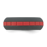 Silicone Grey with Red Grooved Center 7.50mm Band