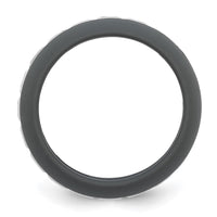 Silicone Grey with White Grooved Center 7.50mm Band