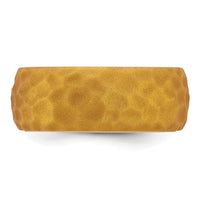 Silicone Metallic Gold 8.50mm Hammered Band