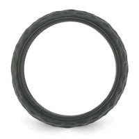 Silicone Dark Grey 8.50mm Hammered Band