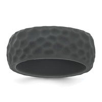 Silicone Dark Grey 8.50mm Hammered Band