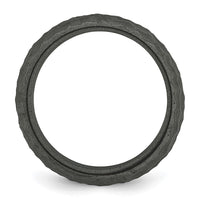 Silicone Metallic Silver 8.50mm Hammered Band