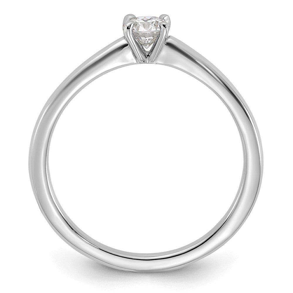 14kw 1/4ct Lab Grown Diamond VS+ F+ Round Comp Solitaire Eng Ring