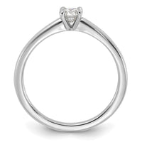 14kw 1/4ct Lab Grown Diamond VS+ F+ Round Comp Solitaire Eng Ring