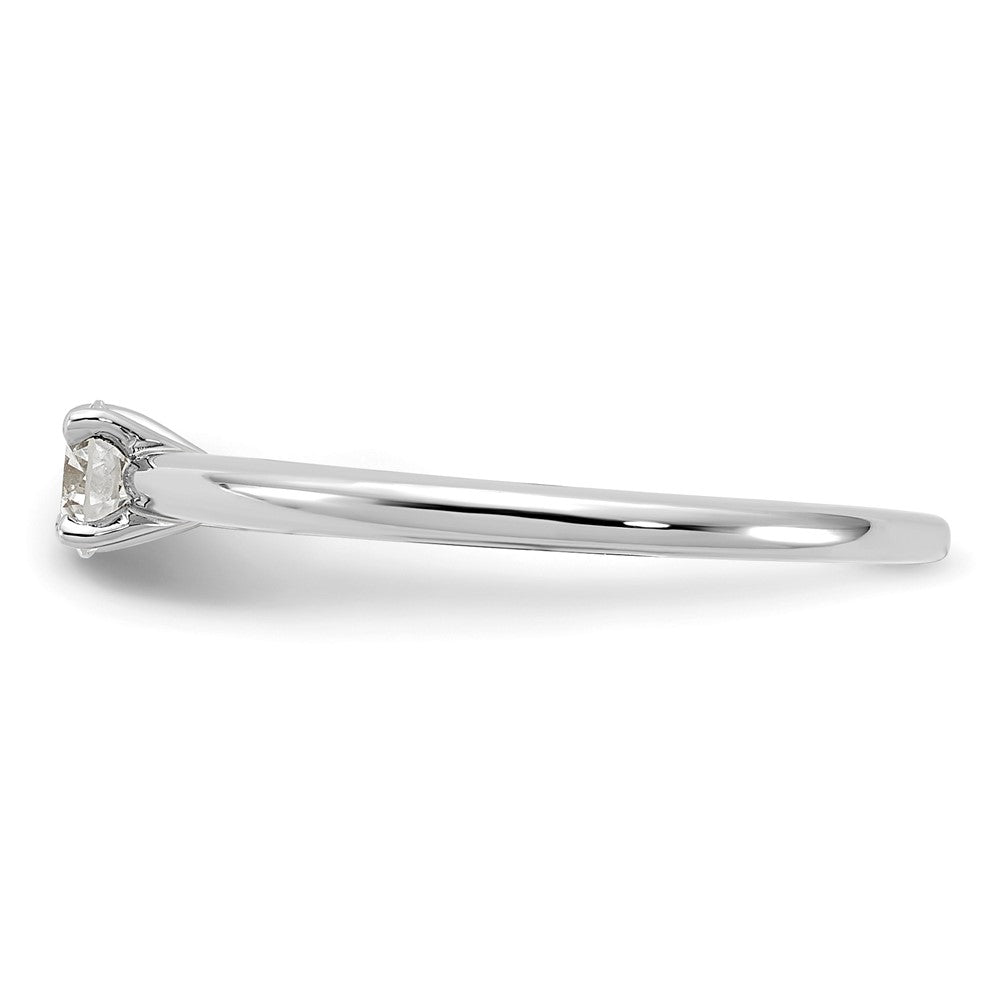 14kw 1/4ct Lab Grown Diamond VS+ F+ Round Comp Solitaire Eng Ring
