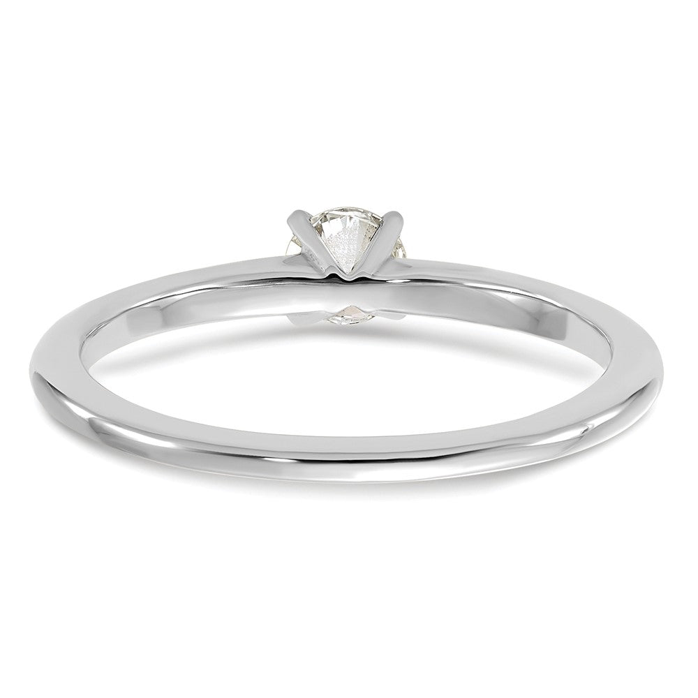 14kw 1/4ct Lab Grown Diamond VS+ F+ Round Comp Solitaire Eng Ring