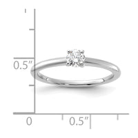 14kw 1/4ct Lab Grown Diamond VS+ F+ Round Comp Solitaire Eng Ring