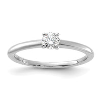 14kw 1/4ct Lab Grown Diamond VS+ F+ Round Comp Solitaire Eng Ring