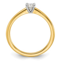 14ktt 1/4ct Cert Lab Grown Diamond VS+ F+ Round Comp Solitaire Eng Ring