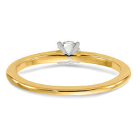 14ktt 1/4ct Cert Lab Grown Diamond VS+ F+ Round Comp Solitaire Eng Ring