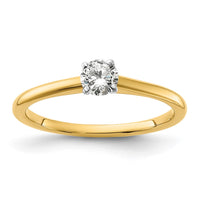 14ktt 1/3ct Cert Lab Grown Diamond VS+ F+ Round Comp Solitaire Eng Ring