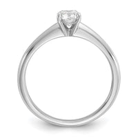 14kw 1/2ct Cert Lab Grown Dia VS/SI+ G+ Cushion Comp Solitaire Eng Ring