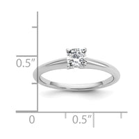 14kw 1/2ct Cert Lab Grown Dia VS/SI+ G+ Cushion Comp Solitaire Eng Ring