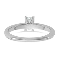 14kw 1/2ct Cert Lab Grown Diamond VS+ F+ Emerald Solitaire Comp Eng Ring