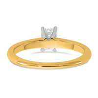 14ktt 1/2ct Lab Grown Diamond VS+ F+ Emerald Solitaire Comp Eng Ring