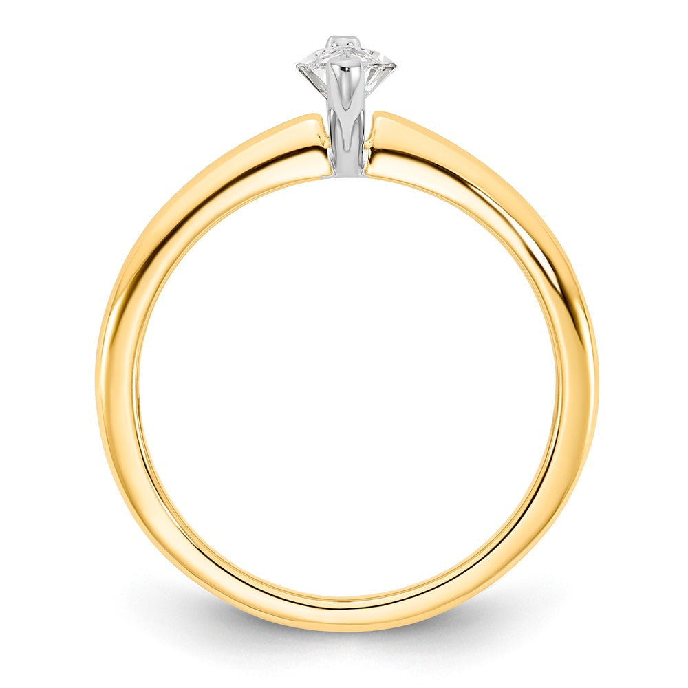 14ktt 1/2ct Cert Lab Grown Dia VS/SI+ G+ Marquise Solitaire Comp Eng Ring
