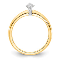 14ktt 1/2ct Lab Grown Diamond VS/SI+ G+ Marquise Solitaire Comp Eng Ring