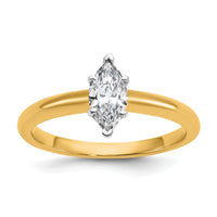 14ktt 1/2ct Lab Grown Diamond VS/SI+ G+ Marquise Solitaire Comp Eng Ring