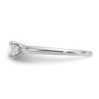 14kw 1/3ct Cert Lab Grown Diamond VS+ F+ Princess Comp Solitiare Eng Ring