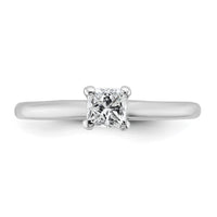 14kw 1/2ct Lab Grown Diamond VS+ F+ Princess Comp Solitaire Eng Ring