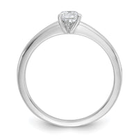 14kw 1/2ct Cert Lab Grown Diamond VS/SI+ G+ Pear Solitaire Comp Eng Ring