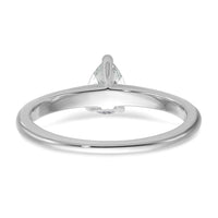 14kw 1/2ct Cert Lab Grown Diamond VS/SI+ G+ Pear Solitaire Comp Eng Ring