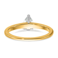 14ktt 1/2ct Lab Grown Diamond VS+ F+ Pear Solitaire Comp Eng Ring