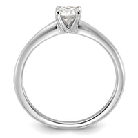 14kw 1/2ct Cert Lab Grown Diamond VS/SI+ G+ Round Comp Solitaire Eng Ring