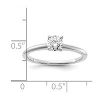 14kw 1/2ct Cert Lab Grown Diamond VS/SI+ G+ Round Comp Solitaire Eng Ring
