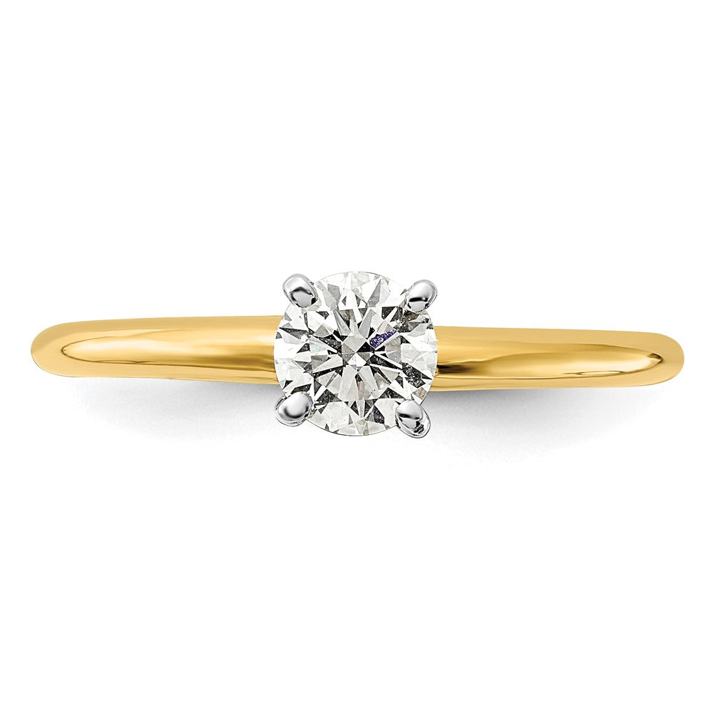 14ktt 1/2ct Lab Grown Diamond VS/SI+ G+ Round Comp Solitaire Eng Ring