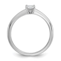 14kw 1/2ct Cert Lab Grown Dia VS/SI+ G+ Radiant Solitaire Comp Eng Ring