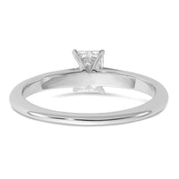 14kw 1/2ct Lab Grown Diamond VS+ F+ Radiant Solitaire Comp Eng Ring
