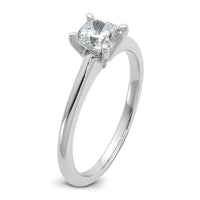 14kw 3/4ct Cert Lab Grown Dia VS/SI+ G+ Cushion Comp Solitaire Eng Ring