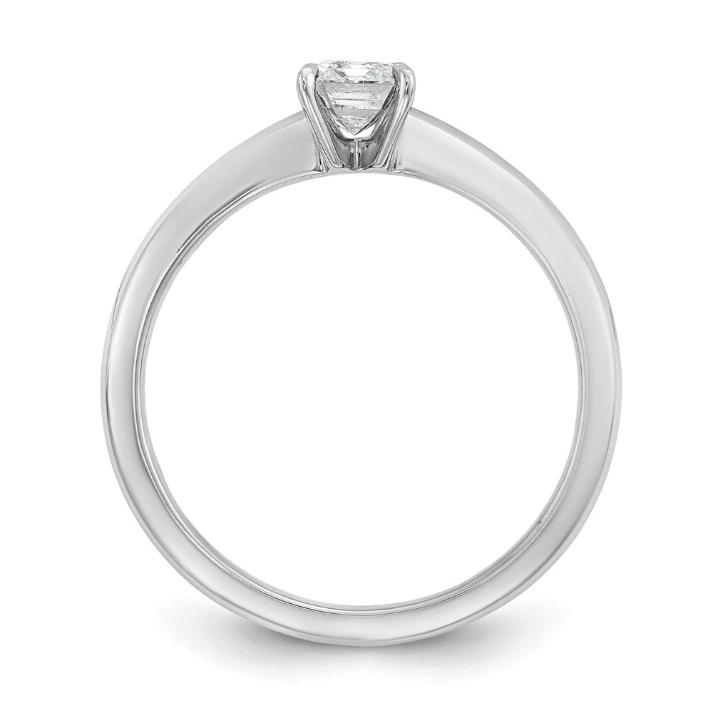 14kw 3/4ct Lab Grown Diamond VS/SI+ G+ Emerald Solitaire Comp Eng Ring