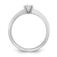 14kw 3/4ct Lab Grown Diamond VS/SI+ G+ Emerald Solitaire Comp Eng Ring