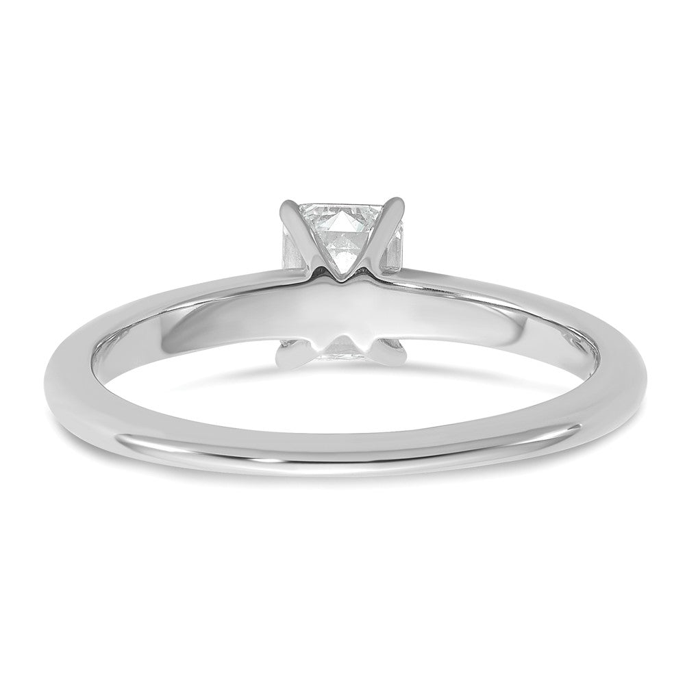 14kw 3/4ct Lab Grown Diamond VS/SI+ G+ Emerald Solitaire Comp Eng Ring