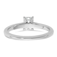 14kw 3/4ct Cert Lab Grown Diamond VS+ F+ Emerald Solitaire Comp Eng Ring