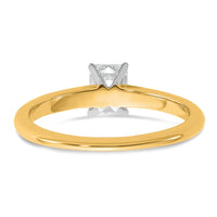 14ktt 3/4ct Lab Grown Diamond VS/SI+ G+ Emerald Solitaire Comp Eng Ring