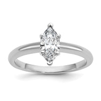 14kw 3/4ct Lab Grown Diamond VS+ F+ Marquise Solitaire Comp Eng Ring